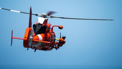 Orange helicopter