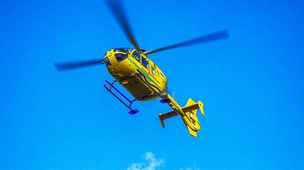 Yellow helicopter