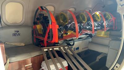 REVA isolation pod air ambulance