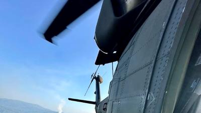 Tennessee National Guard Black Hawk with bucket