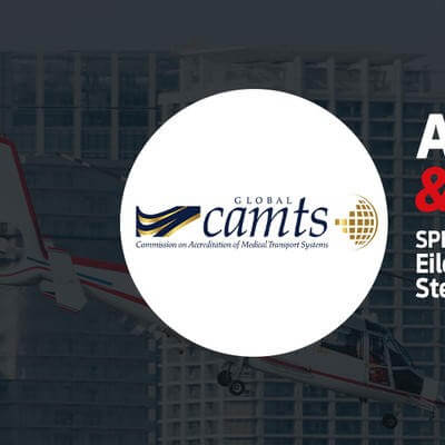 CAMTS Logo in front of helicopter 2