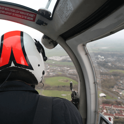 Helmet of pilot