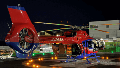 Devon air ambulance helicopter Credit: James Benson