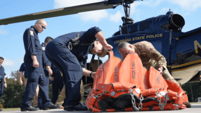 Louisiana National Guard, State Police conduct aerial firefighting training