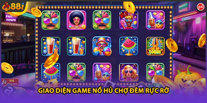 Giao diện game nổ hủ chợ đêm rực rỡ